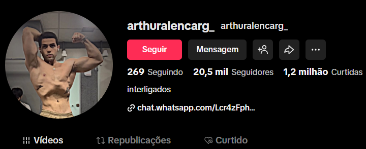 Captura de tela 2026-03-26 182529 CONTA TIKTOK MONETIZADA | 20,5K+ SEG | 1,2 MILHÃO+ CURT | ALTO ENGAJAMENTO🚀 - Imagem 1