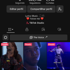 Perfil de Música Tiktok +300k