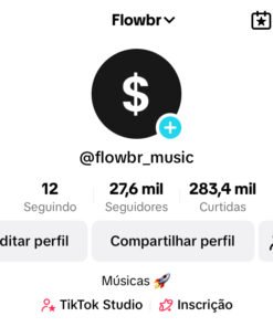 Conta Tiktok 27k Flowbr