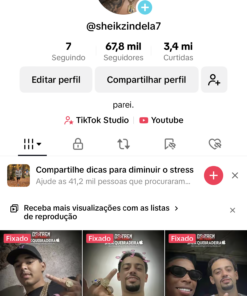 CONTA TIKTOK - PRA SAIR LOGO 🔥 67.4K Seguidores 3.4M Curtidas