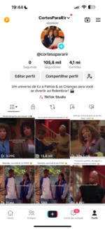 CONTA TIKTOK CORTES DE SÉRIE + 100K MONETIZADO