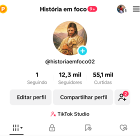 Conta tiktok 12.3K Seguidores 55.1K Curtidas