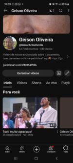 Canal Geison Oliveira 6,17 mil inscritos
