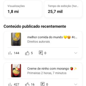 Canal no YouTube quase Monetizado 9,76 mil inscritos • 101 vídeos