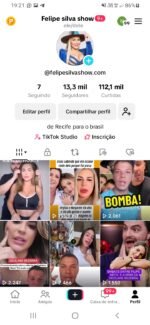 Tiktok 13.4K Seguidores 112.1K Curtidas