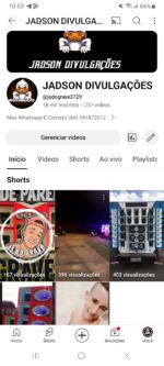 Canal jadson divulgações 18 mil inscritos • 257 vídeos