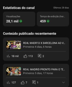 Canal de Futebol REAL MADRID Quase 9k INSCRITOS