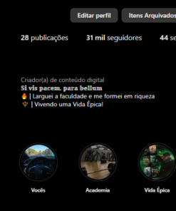 Conta Instagram + 30k Seguidores REAIS e ENGAJADOS. Stories até 8k Views!