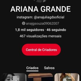 Conta Pinterest - 1,8k