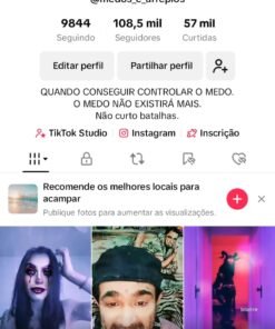 TikTok -Medos e arrepios 108,5 mil Seguidores