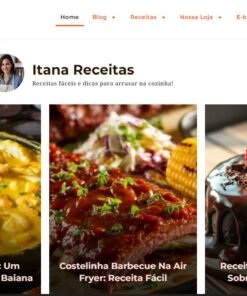 Blog de Receitas e dicas com mais 100 artigos - Wordpress + Elementor Pro - Tema personalisado