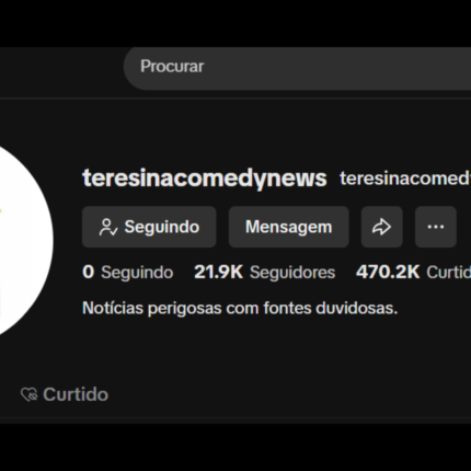 Conta no Tiktok com mais de 20 mil seguidores