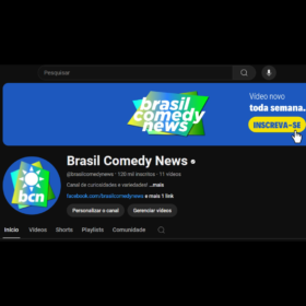 Canal Youtube com 120 mil inscritos