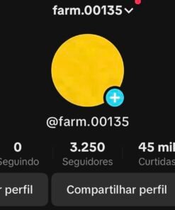 Conta do tiktok 3,2K e 45mil curtidas