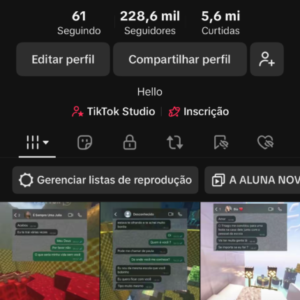 CANAL TIKTOK 228K FAMOSO E HYPADO