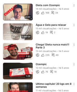 Canal Youtube 1k orgânico conteúdo dietas 3.600 horas