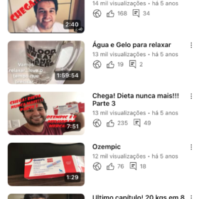 Canal Youtube 1k orgânico conteúdo dietas 3.600 horas