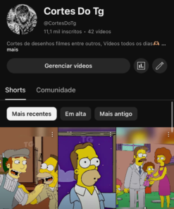 CANAL YOUTUBE SHORTS 11k COM POTENCIAL DE VIRALIZAÇÃO