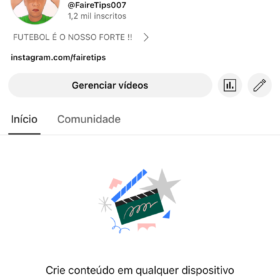 Canal YouTube de Tipster de Futebol com 1,2k (Pra vender logo)