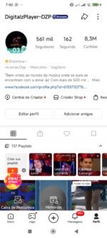 ????Conta Kwai 623.9K Seguidores | 1.2K Seguindo | 8.9M Curtidas - Cantores - Oportunidade Imperdível! ????