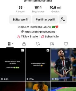 Conta tiktok com 1k de seguidores