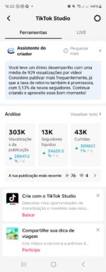 Conta tiktok recem monetizada com 14k de inscritos