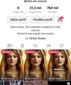 Conta tiktok 21k religiosa