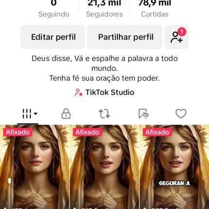 Conta tiktok 21k religiosa