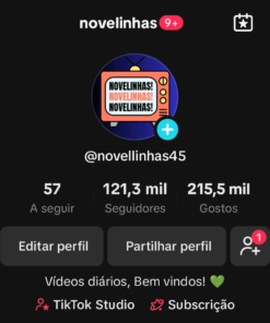 Conta de Tik Tok 121K Altamente Engajada Monetizada