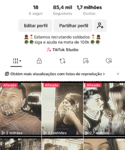 CONTA TIKTOK MONETIZADA 85.4K Seguidores 1.7M Curtidas