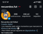 INSTAGRAM DE FUTEBOL EM ESPANHOL 200K