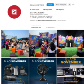 INSTAGRAM DE LOJINHA COM 319 SEGUIDORES