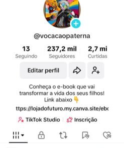 Conta Tiktok Monetizada com 237k de seguidores