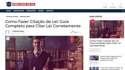 Blog de Afiliado - Nicho de TCC e Monografia - ComoFazerUmTCC.com.br - Ranqueado - Imagem 6