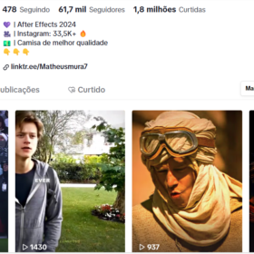 Conta Tiktok monetizada muito viral com 60K de Seguidores