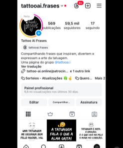 Instagram Tattoo AI Frases Com mais de 59 Mil Seguidores