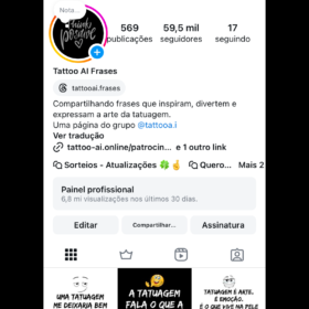 Instagram Tattoo AI Frases Com mais de 59 Mil Seguidores