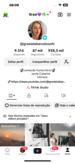 Conta do tiktok 87 mil Seguidores