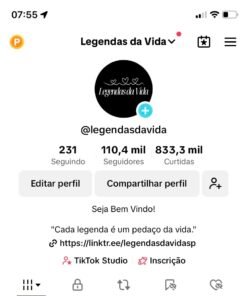TiKTOK COM 110k - conta já monetizando - DARK