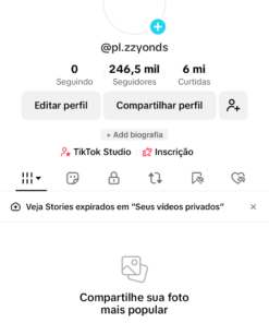 Conta no Tiktok Monetizada 246 mil seguidores