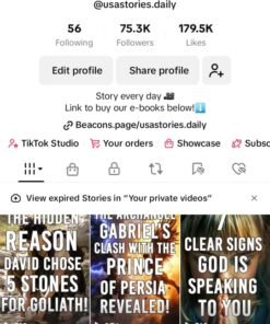 Conta *AMERICANA* Monetizada Tiktok 74K nicho religioso RPM Medio 1 Dolar