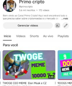 Canal Primocripto com 3570 Inscritos