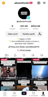 Conta TikTok Monetizada 67K com Super Engajamento e Gerando Renda