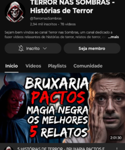 Canal Dark Histórias de Terror Monetizado 3.162K subscribers • 88 videos