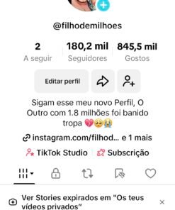 TikTok Monetizado 180 Mil Seguidores
