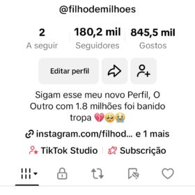 TikTok Monetizado 180 Mil Seguidores