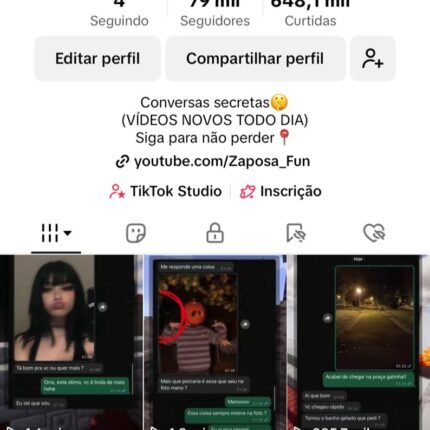 Conta Zaposa_Fun TikTok (MONETIZADA) 88 Mil Seguidores/ engajamento forte!