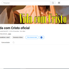 Canal Religioso com 1.730 inscritos não monetizado