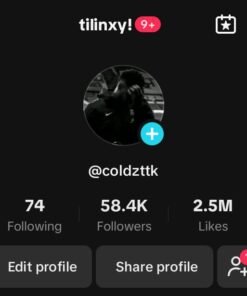 Conta Tiktok Monetizada Com + de 58.4K de seguidores e + de 2.5M de curtidas!