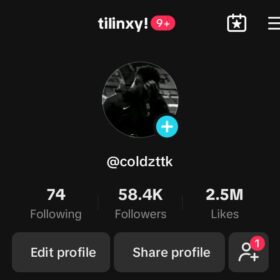 Conta Tiktok Monetizada Com + de 58.4K de seguidores e + de 2.5M de curtidas!